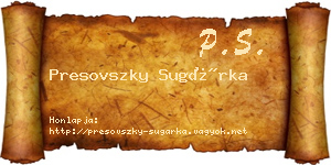Presovszky Sugárka névjegykártya